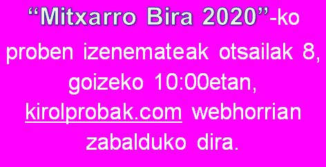 Mitxarro Bira eta KB 2020