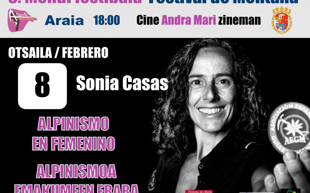 El proximo sabado 8 de febrero: Sonia Casas